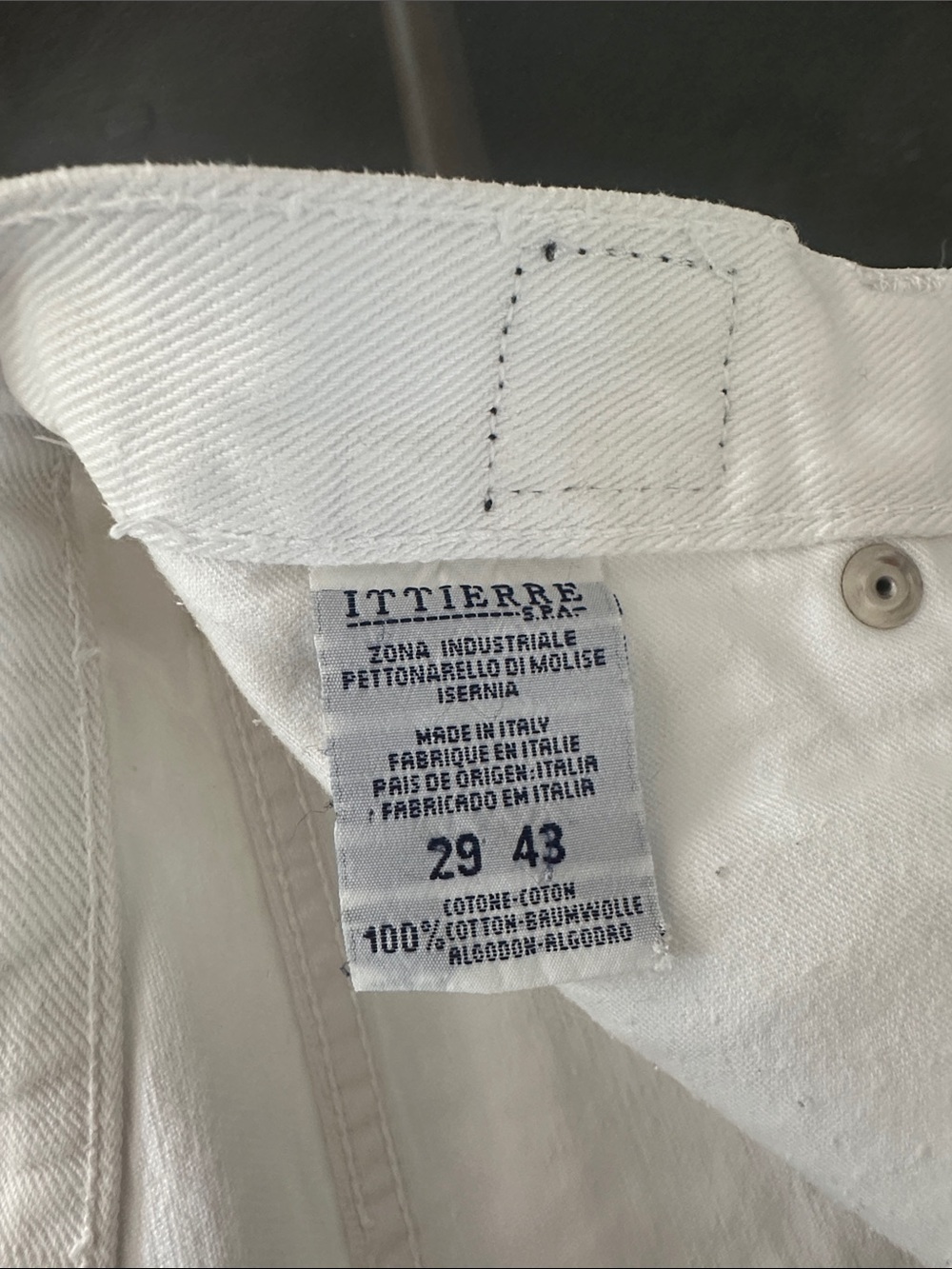 Versace White Frayed Denim Cutoff Shorts like new - Picture 6 of 8